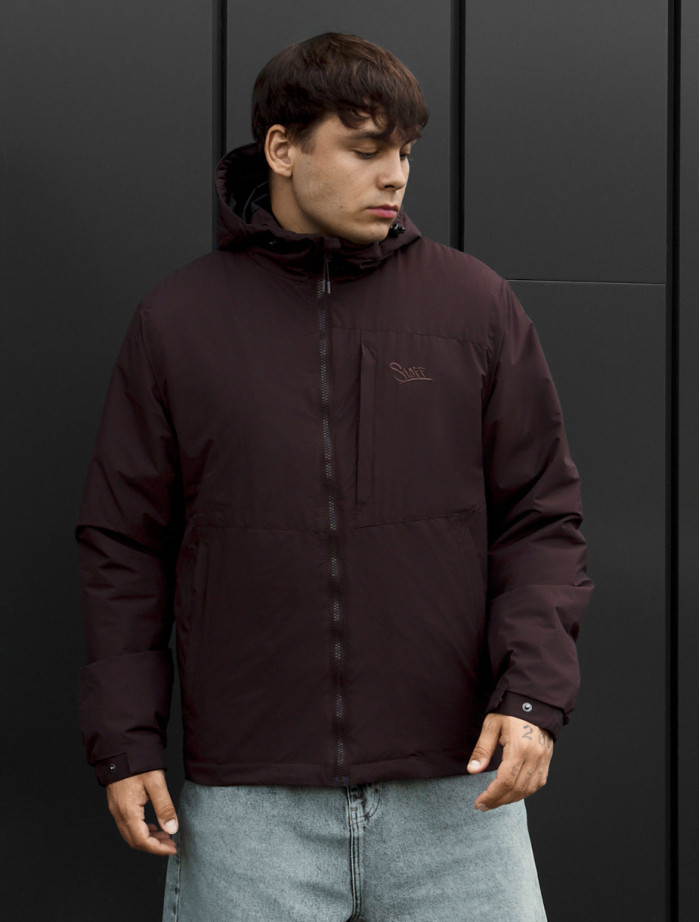 Kurtka Staff chap logo dark bordo