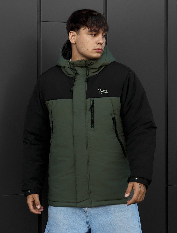 Kurtka zimowa Staff tui logo black & khaki