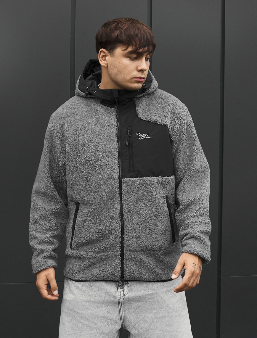 Kurtka futrzana Staff kla logo gray