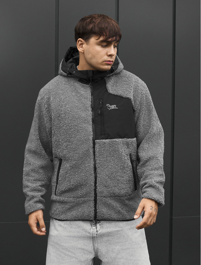 Kurtka futrzana Staff kla logo gray