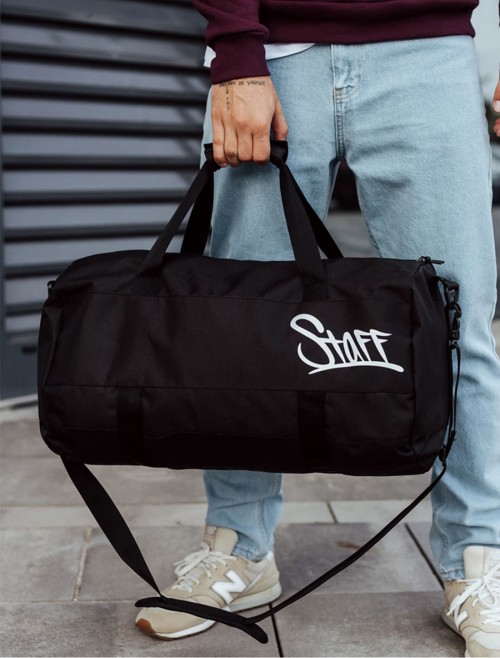 Torba sportowa Staff black logo reflective