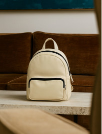 Plecak damski Staff vol leather light beige