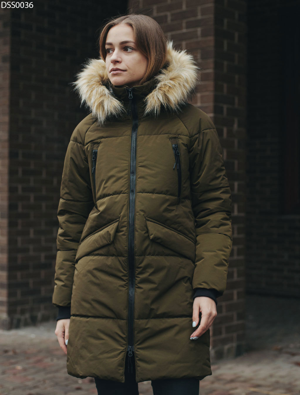 Женская зимняя куртка Staff joy haki