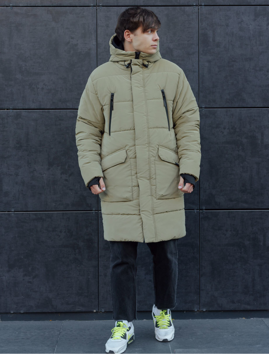 Parka zimowa Staff no light beige long