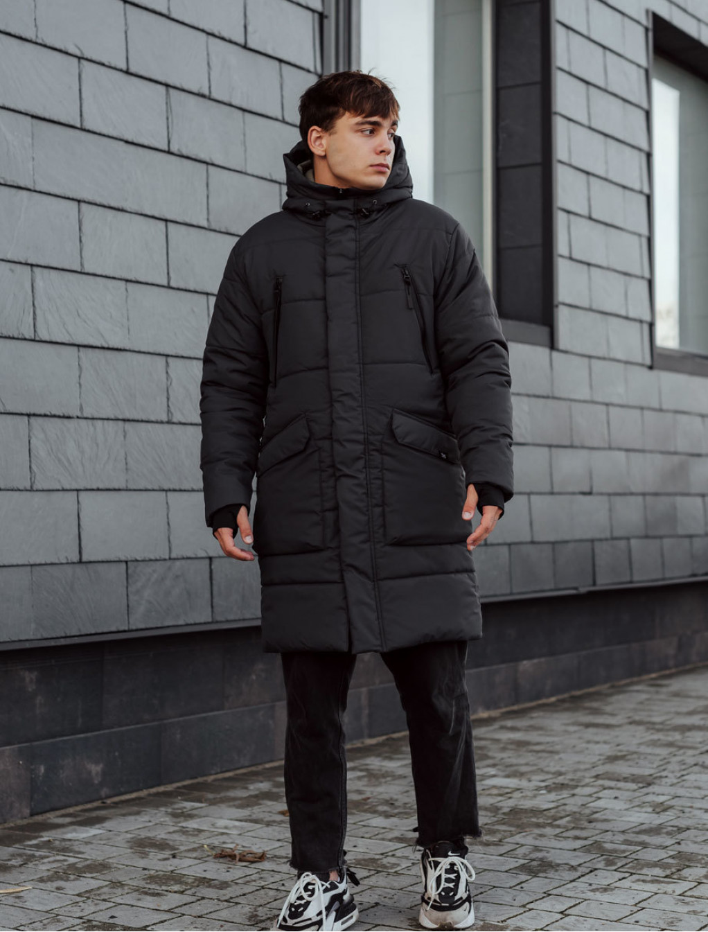 Zimowa parka Staff no dark gray