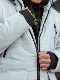 Zimowa parka Staff nim white gray