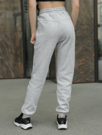 Damskie spodnie dresowe Staff gray melange basic fleece