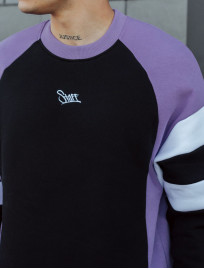 Bluza Staff black & violet logo fleece oversize