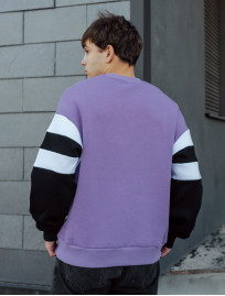 Bluza Staff black & violet logo fleece oversize