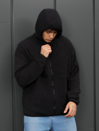Bluza Staff black zip fleece oversize