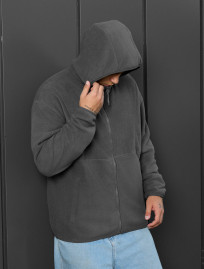 Bluza Staff gray zip fleece oversize