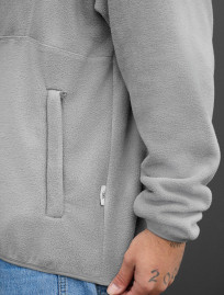Bluza Staff light gray zip fleece oversize