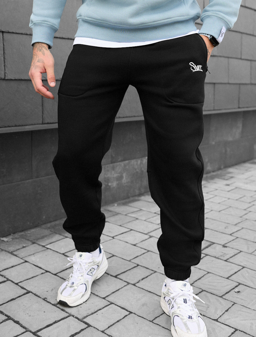 Spodnie dresowe Staff nib black logo fleece