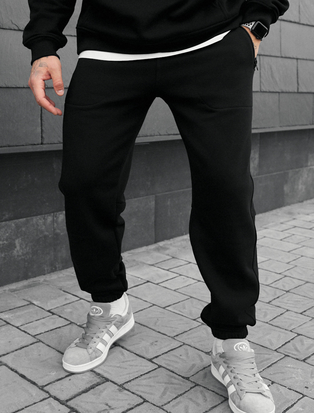 Spodnie sportowe Staff nib black fleece