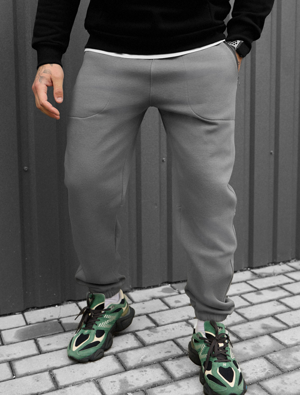 Spodnie Staff nib gray fleece