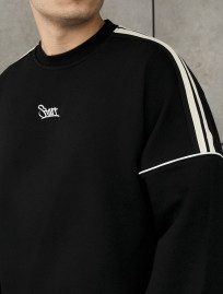 Bluza Staff line black reflective oversize