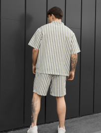Komplet koszula + spodenki Staff may white & olive
