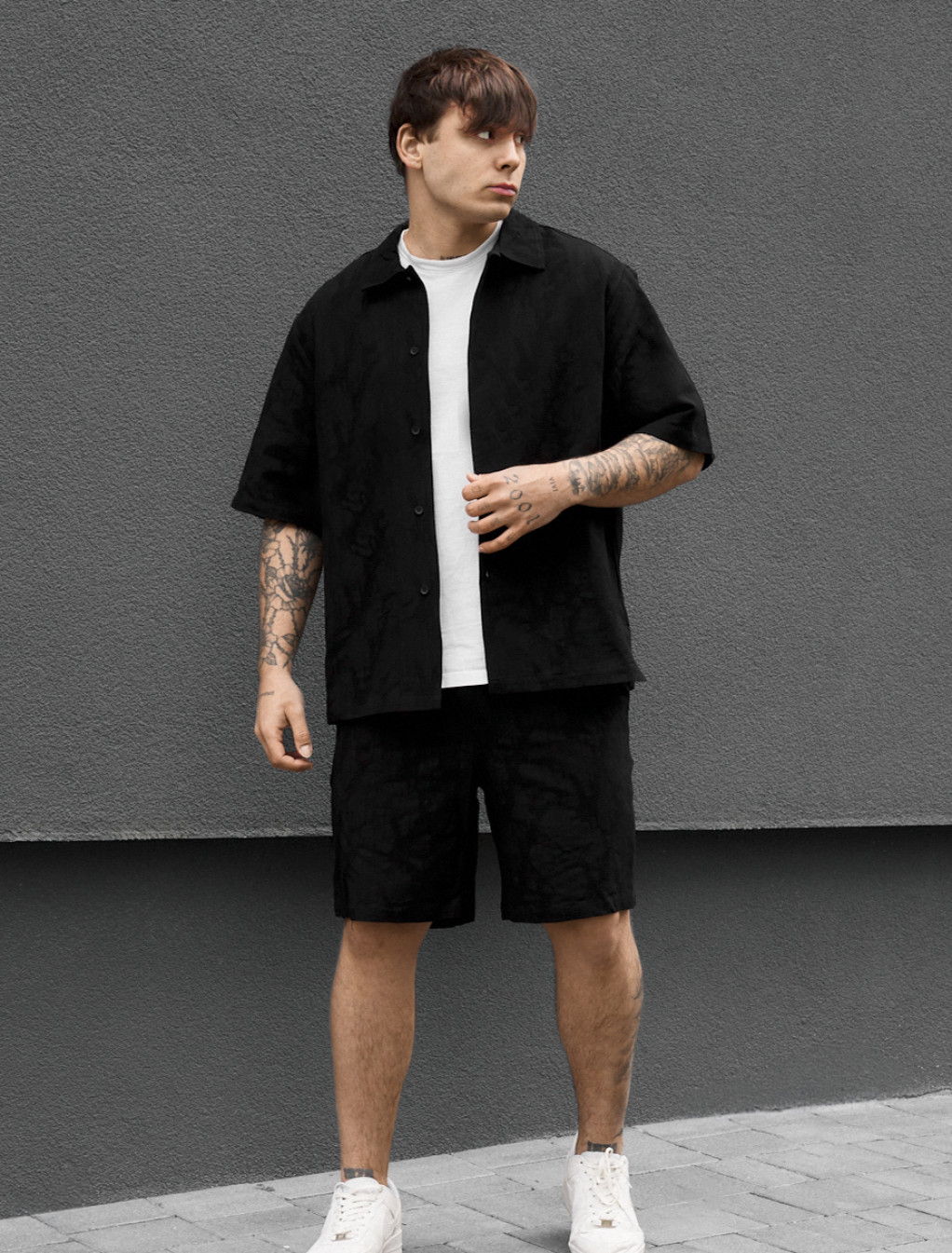 Komplet koszula + spodenki Staff mac black