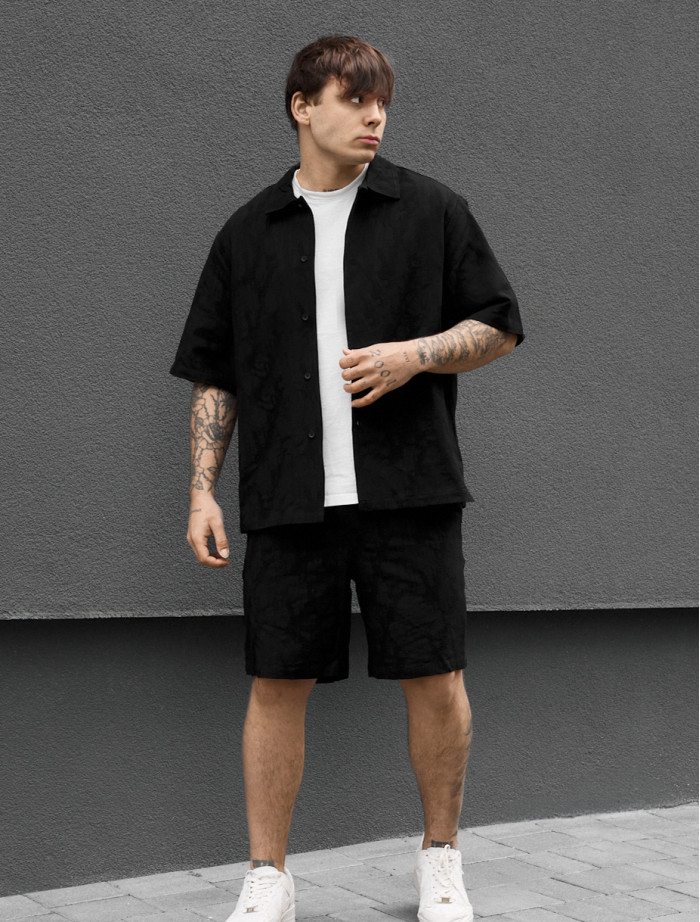 Komplet koszula + spodenki Staff mac black