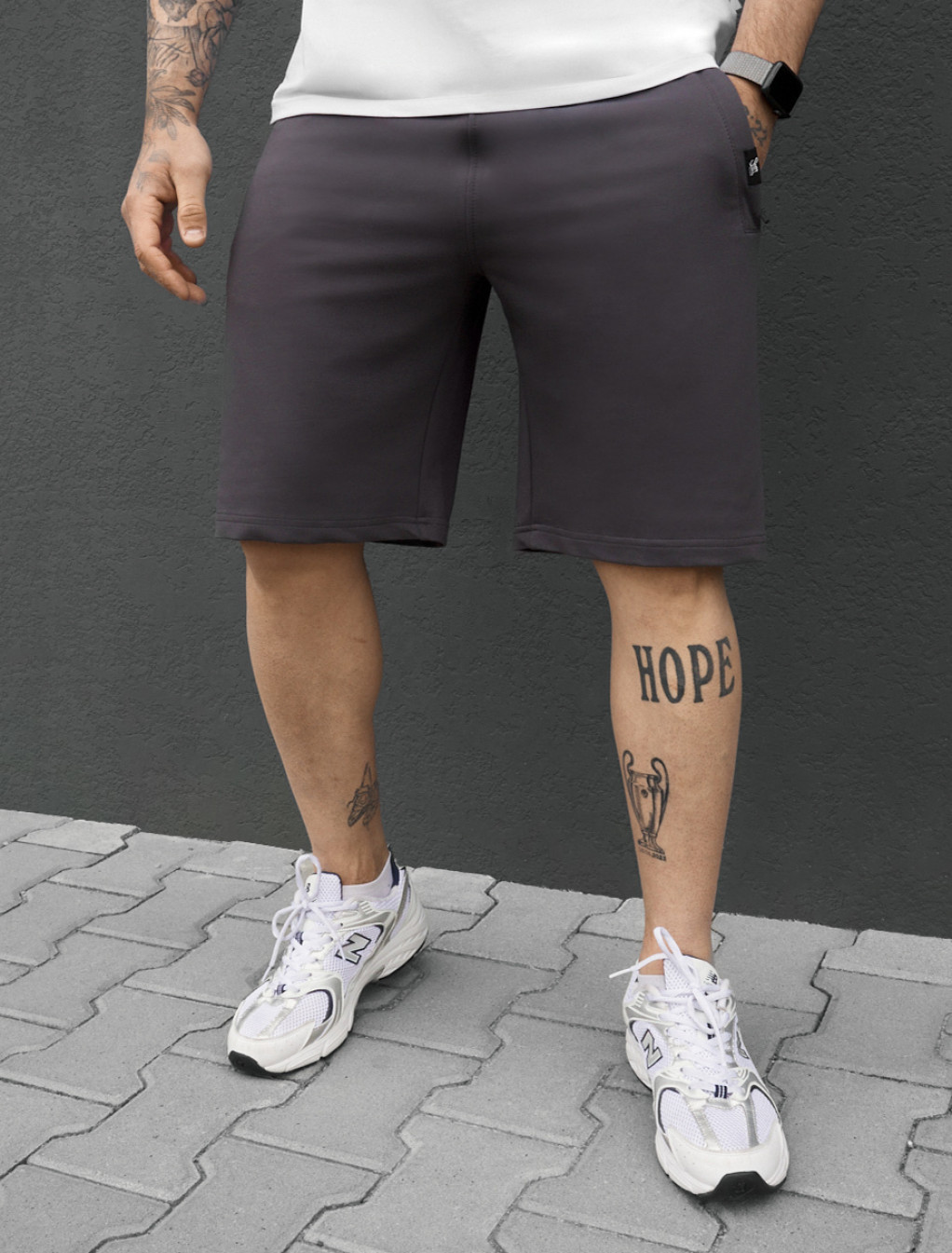 Spodenki Staff wh dark gray