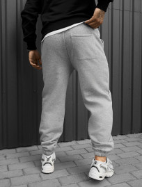 Spodnie dresowe Staff al gray melange fleece