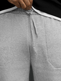 Spodnie dresowe Staff al gray melange fleece
