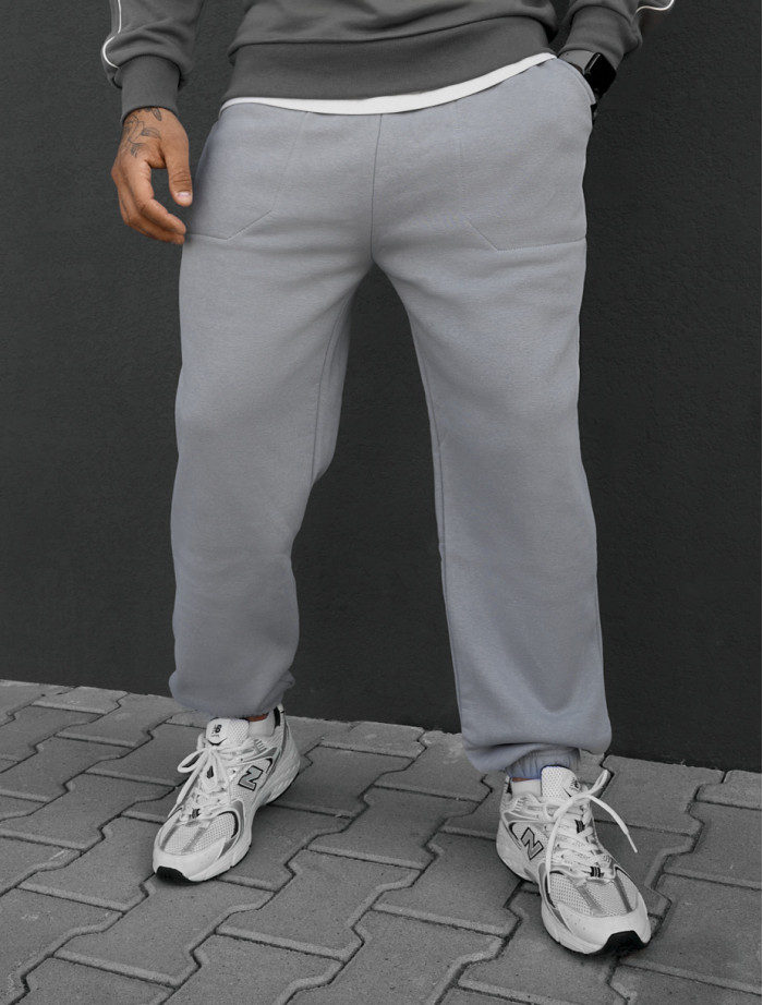 Spodnie dresowe Staff al light gray fleece