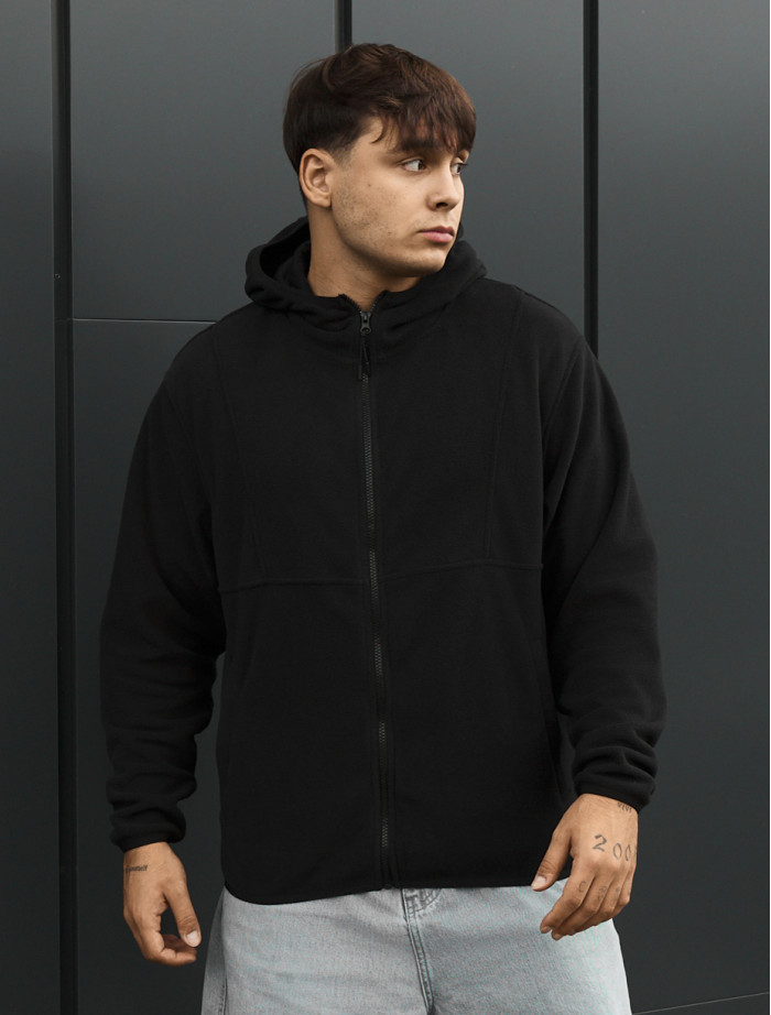 Bluza Staff zip black fleece