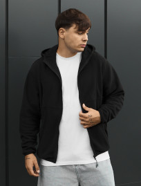 Bluza Staff zip black fleece