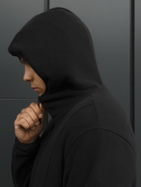 Bluza Staff zip black fleece