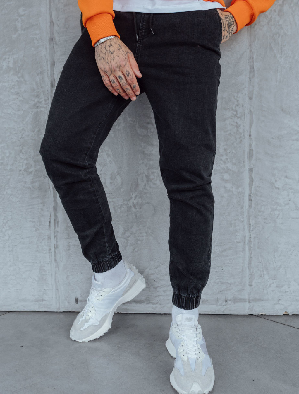Joggery jeansowe Staff ros black thin