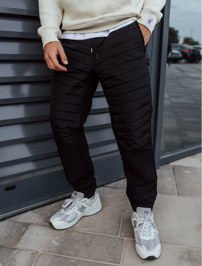 Ocieplane spodnie Staff ap microfleece black