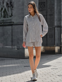 Damski komplet: koszula + szorty Staff set oversize