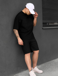 Komplet koszulka + spodenki Staff patt black oversize