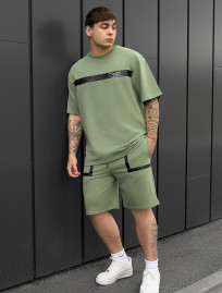 Komplet koszulka + spodenki Staff ra khaki