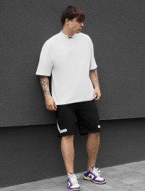 Komplet koszulka + spodenki Staff di black & white reflective oversize