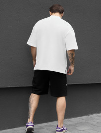 Komplet koszulka + spodenki Staff di black & white reflective oversize