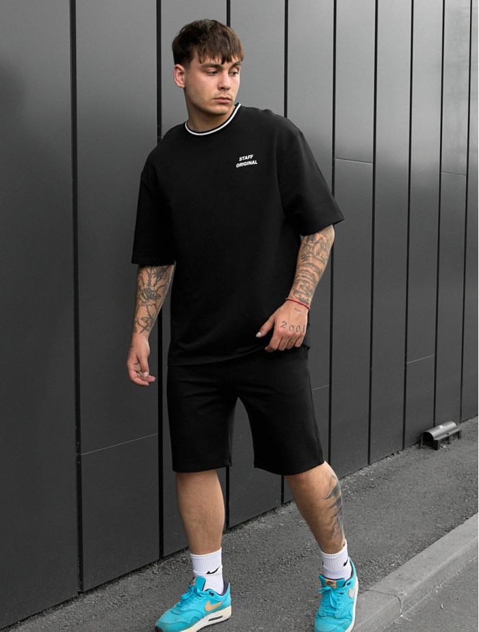 Komplet koszulka + spodenki Staff de black oversize