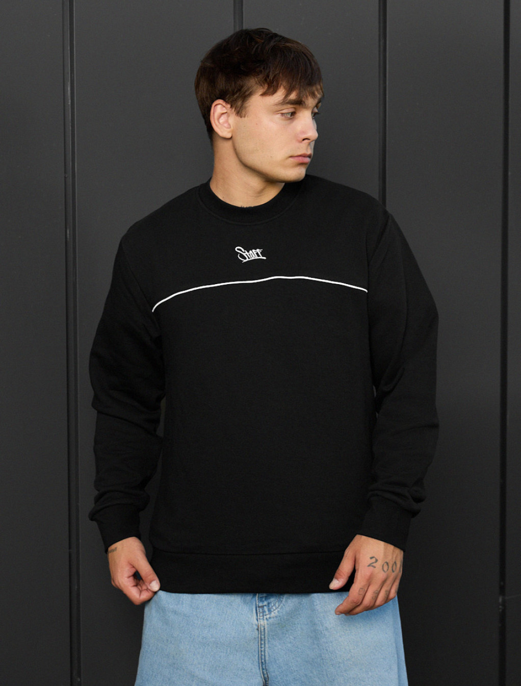 Bluza Staff kant black logo reflective