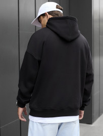 Bluza z kapturem Staff black oversize fleece