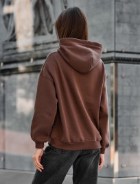 Bluza z kapturem Staff mi brown oversize fleece