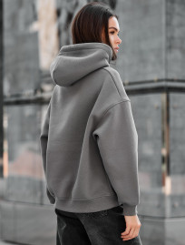 Damska bluza z kapturem Staff mi gray oversize fleece