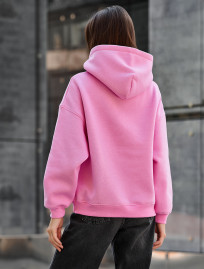 Damska bluza z kapturem Staff mi pink oversize fleece