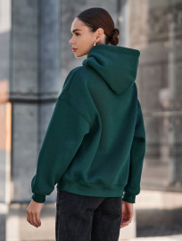 Damska bluza z kapturem Staff mi green oversize fleece