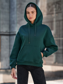 Damska bluza z kapturem Staff mi green oversize fleece