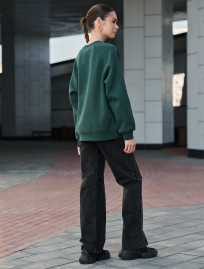 Bluza damska Staff green logo oversize fleece