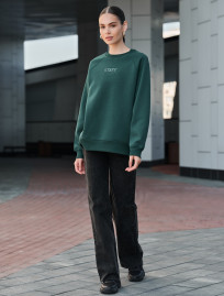 Bluza damska Staff green logo oversize fleece