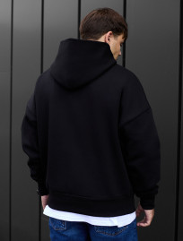 Bluza z kapturem Staff black oversize fleece