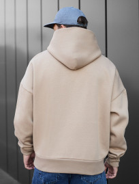 Bluza z kapturem Staff beige oversize fleece