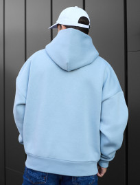 Bluza z kapturem Staff light blue oversize fleece